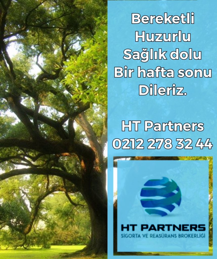 HTPARTNERSTR's tweet photo. Bereketli, huzurlu ve sağlık dolu bir hafta sonu dileriz. #HTpartnersbroker #sigorta #Dask #Kasko #Trafik #Uçakgövde #uçuşeğitimi #pilotlisanskaybısigortası #emtea #nakiyat #abonman #değişimzamanı #hizmetetmekiçinvarız #yeniyıl2020 #Gemicilik #Tekne #Yat #denizcilik https://t.co/LE6iOGC2Td