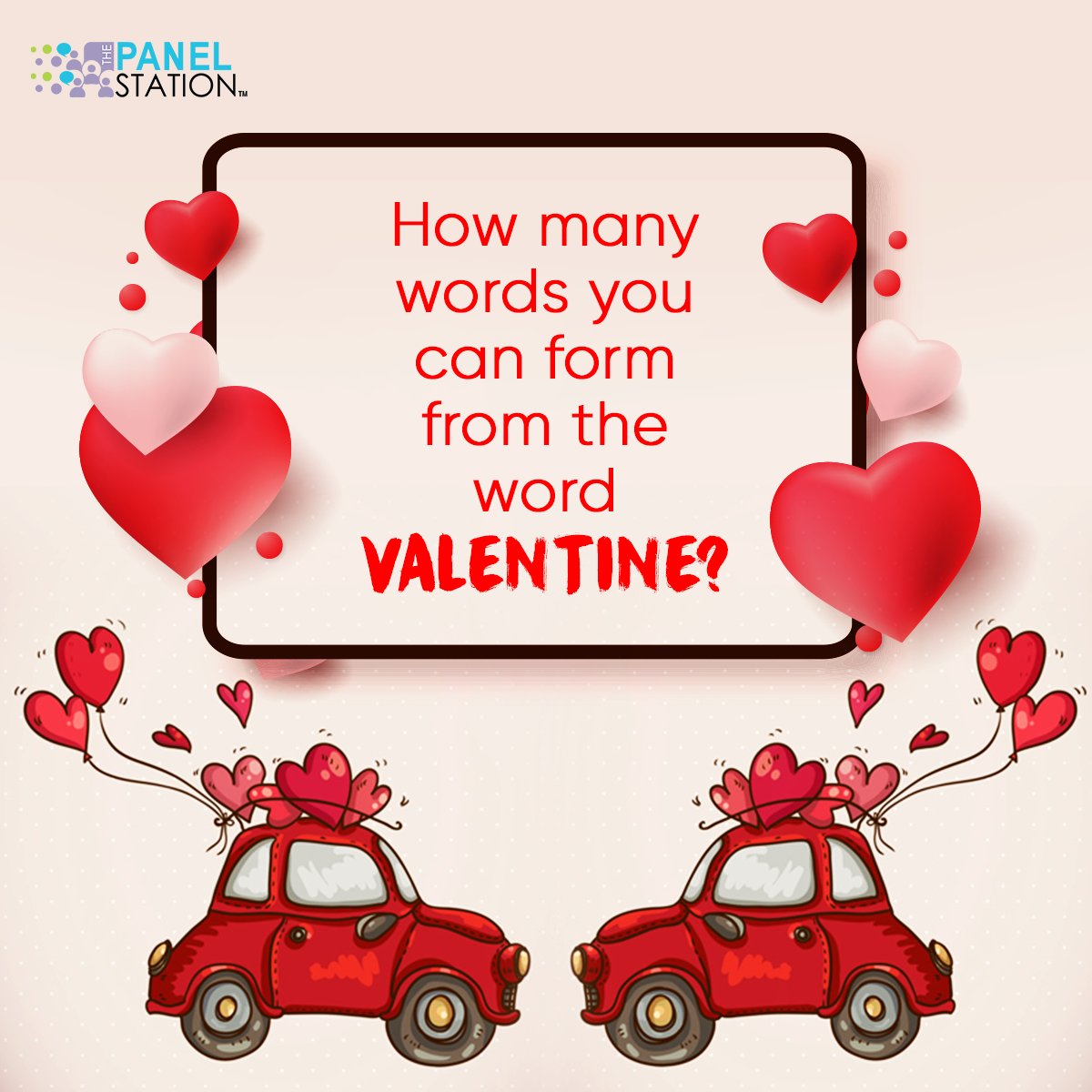 TPS_Nigeria's tweet photo. Unscramble the #word "VALENTINE", let's see who can form the maximum words ๐ง๐
.
.
#ContestAlert #TPSContest #ThePanelStation #TPS #ValentineswithTPS #Valentines #Valentine #Valentinesday2020 #Bemyvalentine #Candyhearts #Hugsandkisses EarnOnline #OnlineSurveys #WorkFromHome https://t.co/MO82jVHIUF
