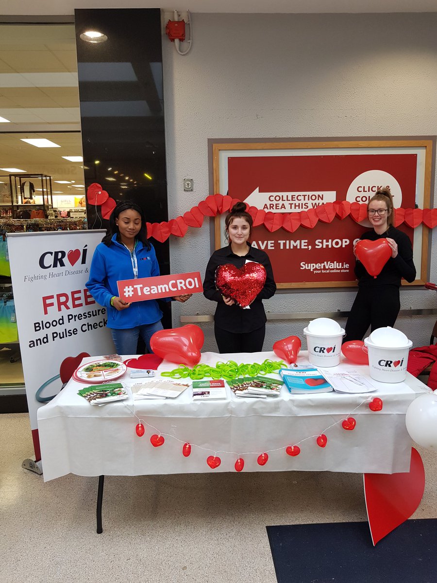 anniecostelloe's tweet photo. #Teamcroí offering FREE  #HeartHealthChecks in Castlebar with #KavanaghGroup Supervalu today.#Charityoftheyear @CroiHeartStroke https://t.co/pGwT7XeIIu