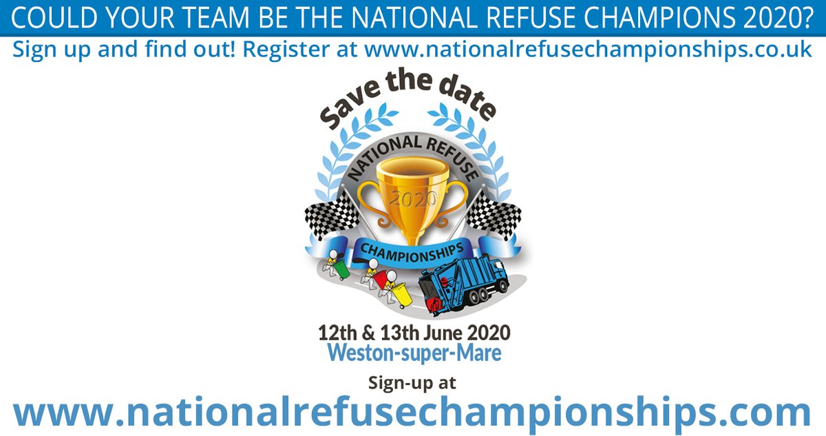 RefuseChamps's tweet photo. Everyone welcome! Crew, drivers, office workers, workshop staff....men and women!💪🏆🏃‍♀️🏃🏽‍♂️ All you need is a team of 5! Sign up for the National Refuse Championships 2020!
Register at https://t.co/FJlfsufR5o
#nationalrefusechampionships2020 https://t.co/YxHsjIFXwJ