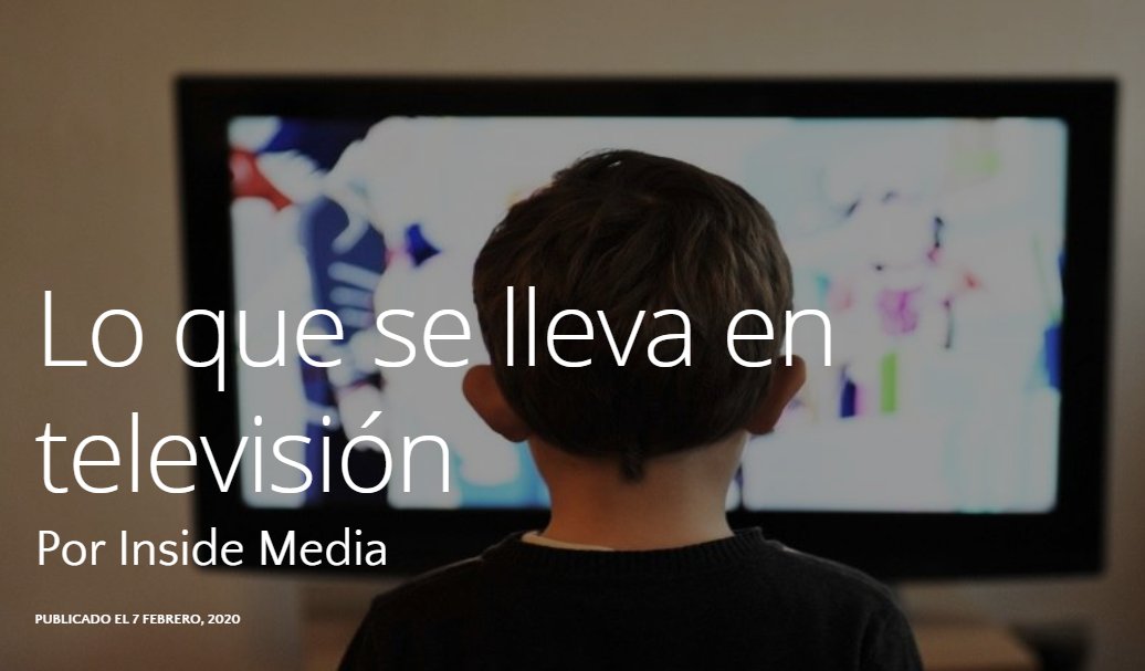 teleformat's tweet photo. Desde @InsideMediaBlog se hacen eco de nuestro último informe de #tendencias #televisivas a nivel #internacional. Si aún no estás al tanto de lo que se lleva en #televisión y quieres hacer un repaso al último trimestre de 2019, no te lo pierdas: https://t.co/rcFI9TPD4w https://t.co/7tNCx8kiHB