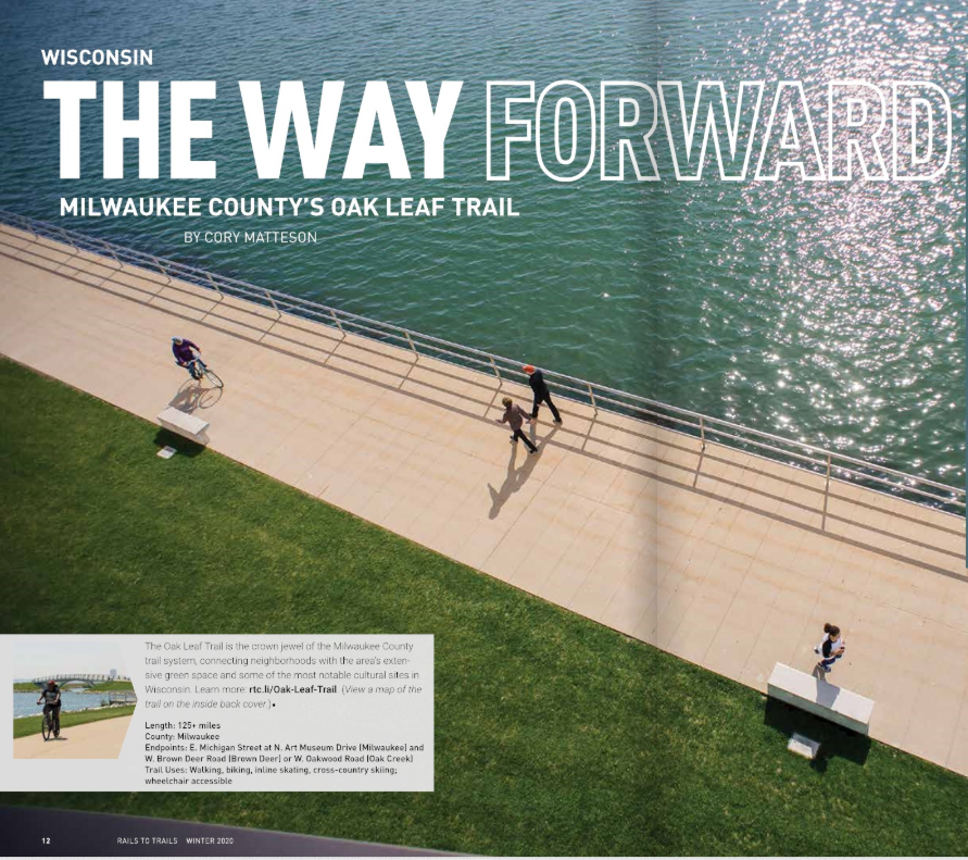 HankAaronTrail's tweet photo. Fantastic piece in the latest Rails-to-Trails Conservancy Magazine about Milwaukee's Oak Leaf Trail System with some nice Hank Aaron State Trail mentions. https://t.co/qXd0AUVdyt
#WalkTheHank #BikeTheHank #RunTheHank #Outdoors #OptOutside @BikeFed @HankAaronTrail @WheelSprocket https://t.co/yyoUHnNnFB