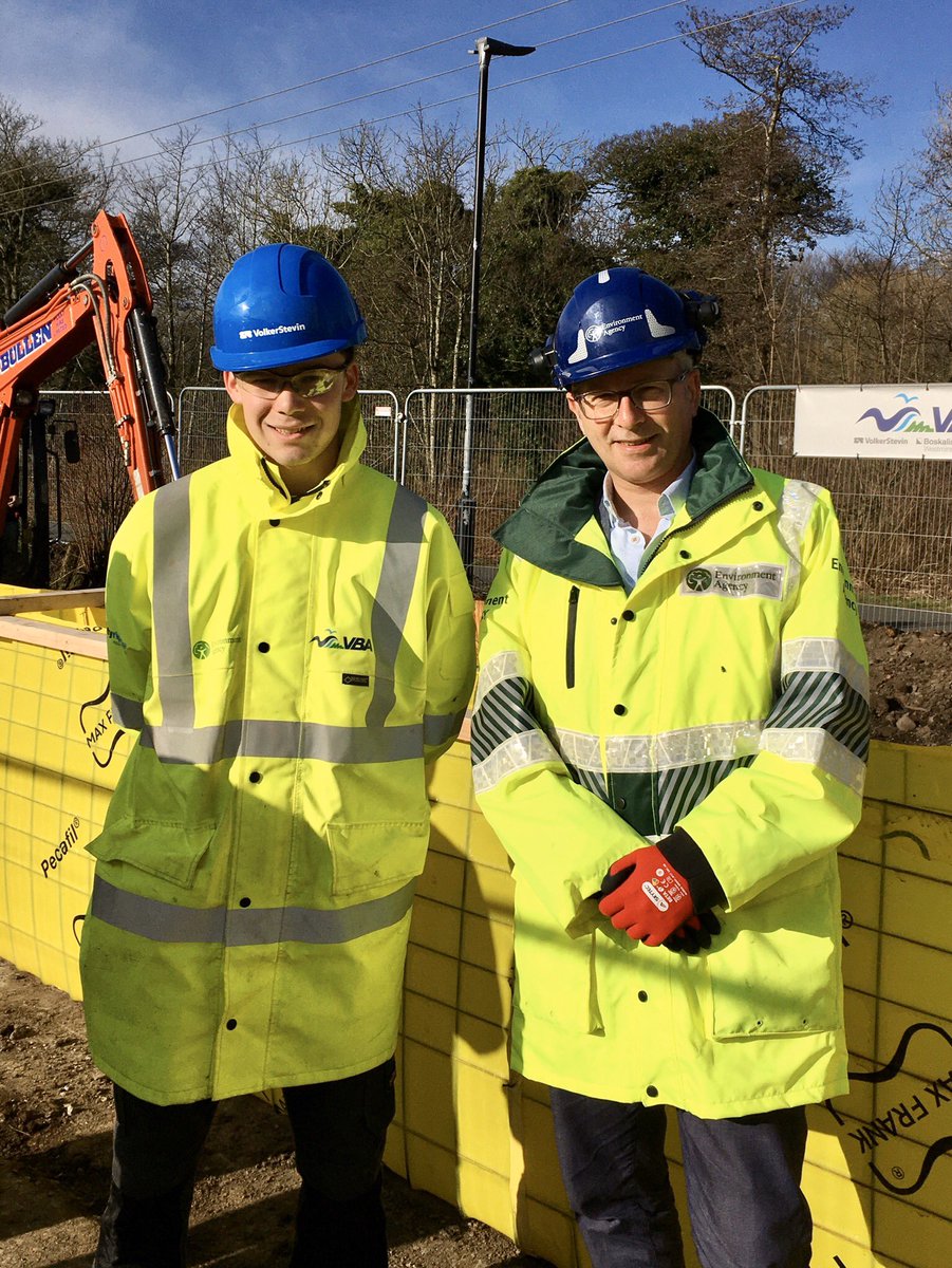 JPCurtinClimate's tweet photo. Out on site at the Caton Road Flood Scheme Lancaster. Meet Jack - 16 year old apprentice for @VBAJV working on his first ever project - the first of many I’m sure! #NationalApprenticeshipWeek #NAW2020 #FridayMotivation #GoodLuckJack https://t.co/rivdoWHMPa