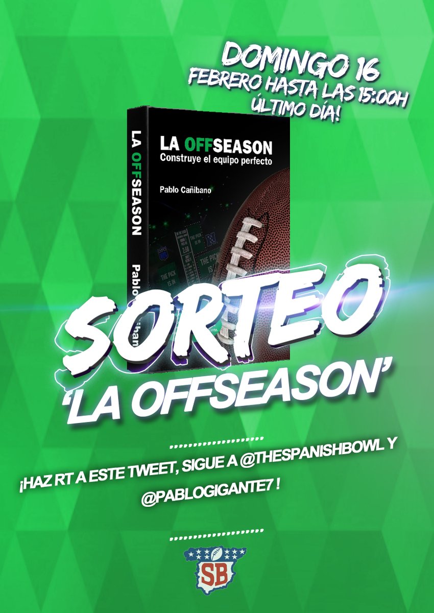 TheSpanishBowl's tweet photo. ¡SORTEO! Hoy os sorteamos este grandísimo libro que escribió @pablogigante7 para que entendáis todo lo que pasa durante la offseason de la NFL. Participar es muy sencillo, tan sólo sigue los pasos de la siguiente imagen. ¡Good luck! #NFL #NFLesp #Sorteo https://t.co/HFoAsbIQuR