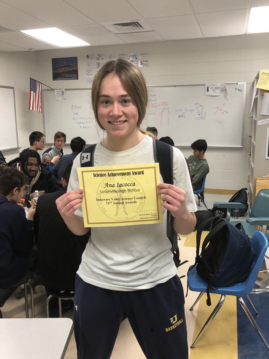 mag_hunt20's tweet photo. Congrats to Anna Iacocca on receiving the science achievement award for the Delaware Valley Science Council! @CMU_WBBTartans you are getting a great student athlete and fantastic person! We are proud of U! #UHSAT #whodoUServe #GiveBack2U https://t.co/VzpbICZBy5