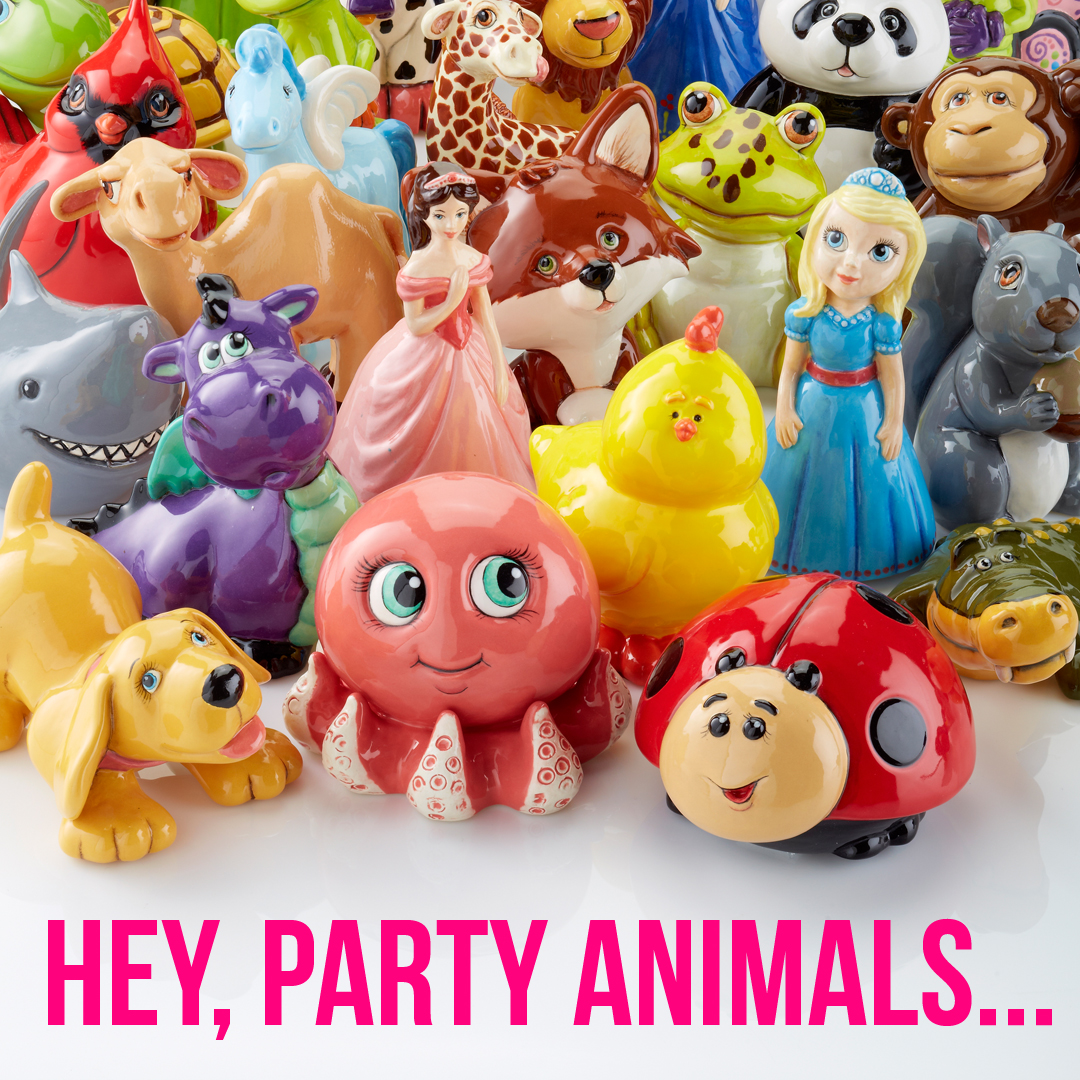 ColorMeMineLV's tweet image. Book your painting party today! Your party crew will have a blast being creative together, making memories and painting ceramic keepsakes.  Visit our website party page for more information and to book now. #colormemine #potterypainting #birthdayparty #birthday