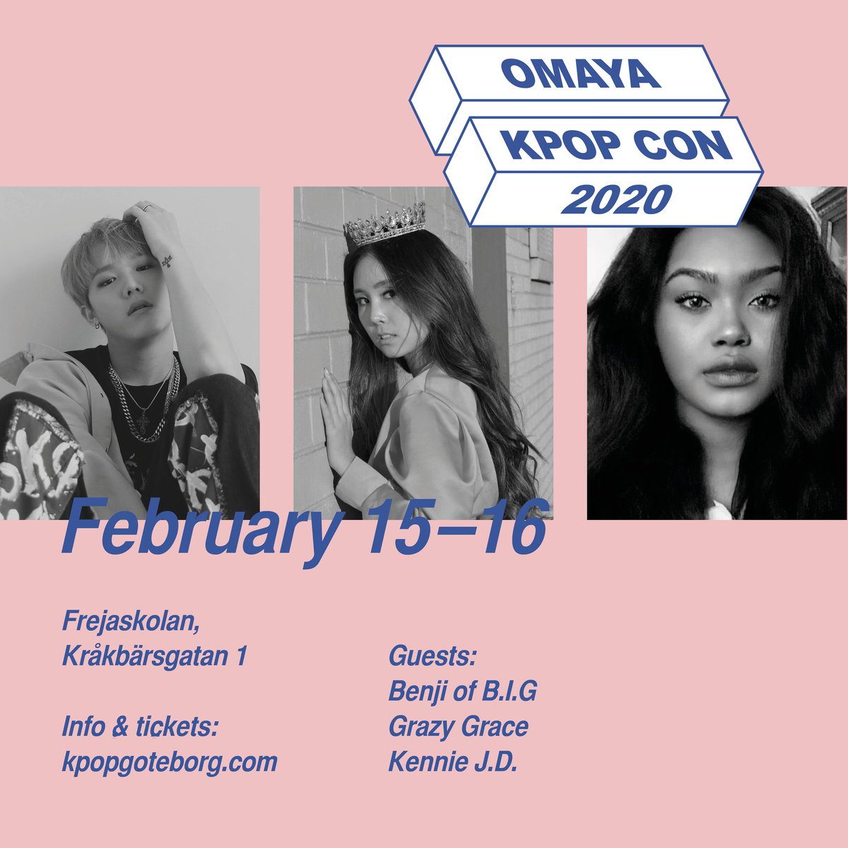 KpopGoteborg's tweet photo. Only 1 WEEK LEFT TOMORROW!
Have you got your tickets yet? If not hurry up and get them @ https://t.co/vXuNgFIqdN

Visit https://t.co/tC8CF4OpE6 for the full schedule!

WE WILL SEE YOU THERE 🤩

#omaya20 https://t.co/o6ORT4SJJQ