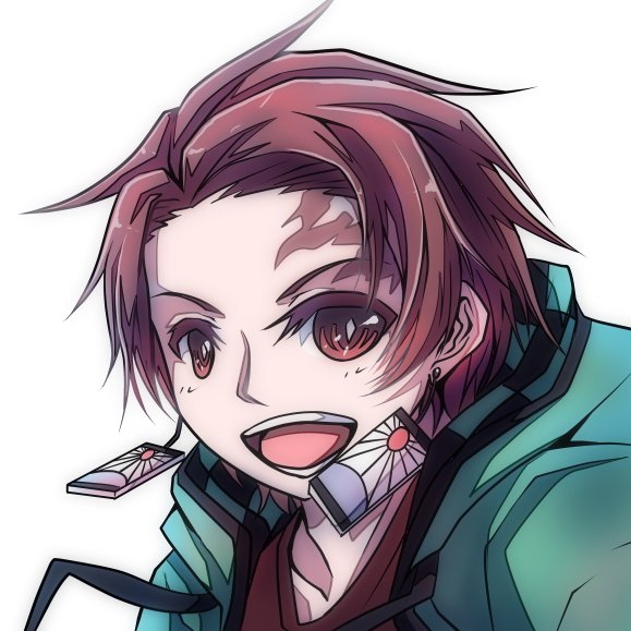 りいん🐾さんがTwitterに投稿した竈門炭治郎(鬼滅の刃)のイラスト。