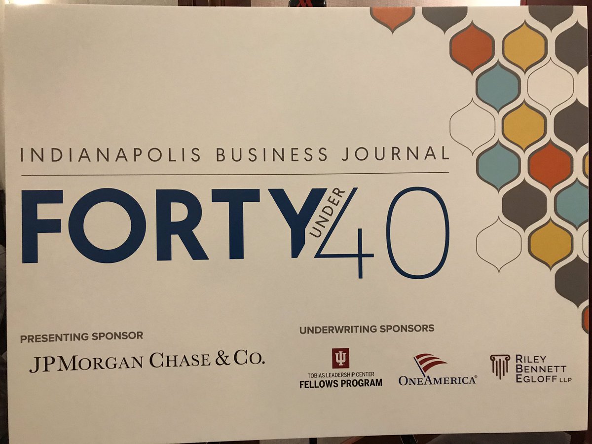 Our wonderful @ONeill_Indy faculty member @breancamerritt is being honored by the @IBJnews Forty under 40 #ibj40. Celebrating her achievements as a leader.