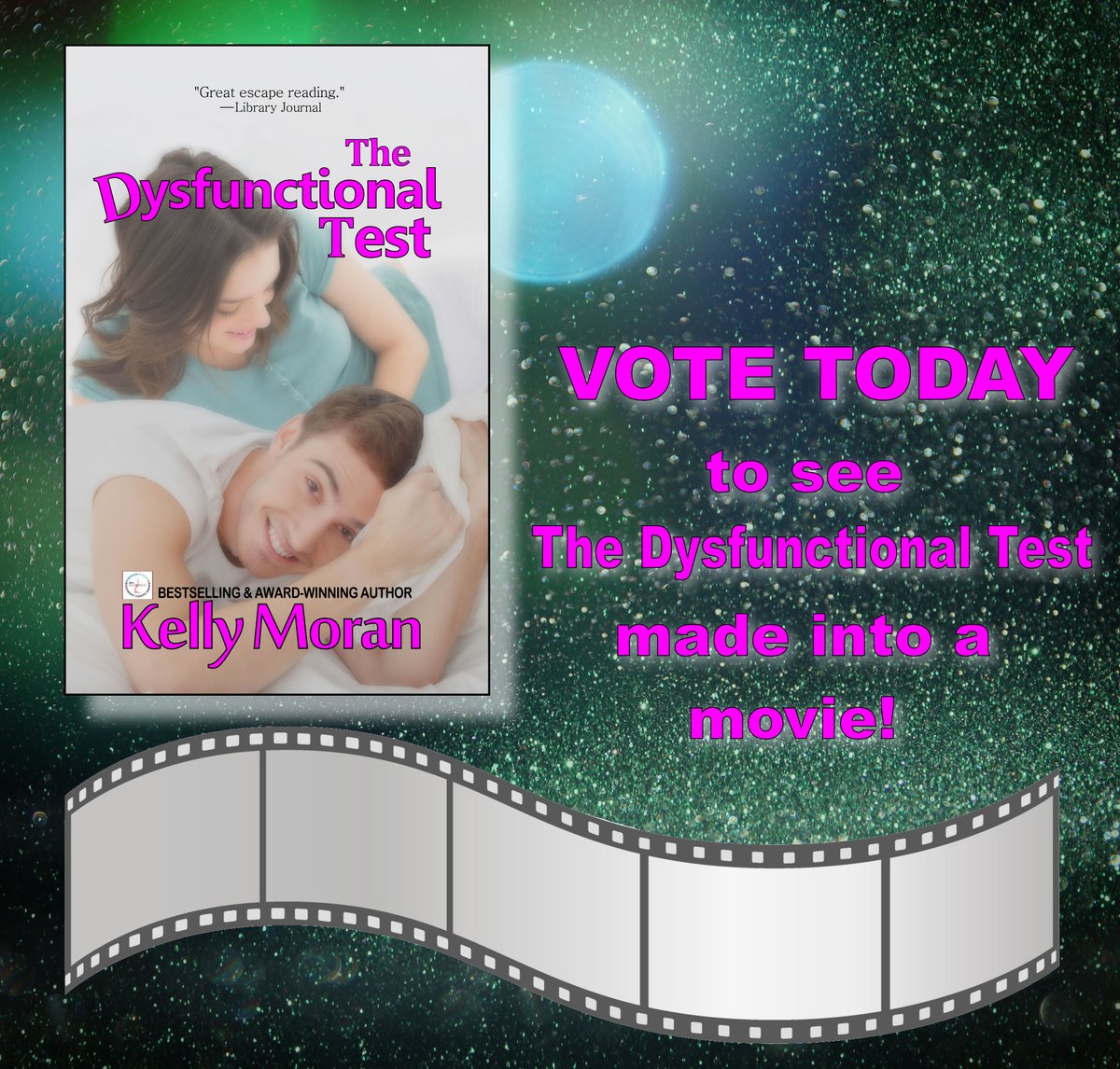 AuthorKMoran's tweet photo. Today is the last day, lovely #readers. If you're interested in seeing my rom-com, The Dysfunctional Test, made into a movie, please go vote! It takes only a second. THANK YOU!
Go to https://t.co/dKr1qBilrx, scroll to THE DYSFUNCTIONAL TEST by Kelly Moran, and VOTE! 😘 https://t.co/ah3zN6XKJM
