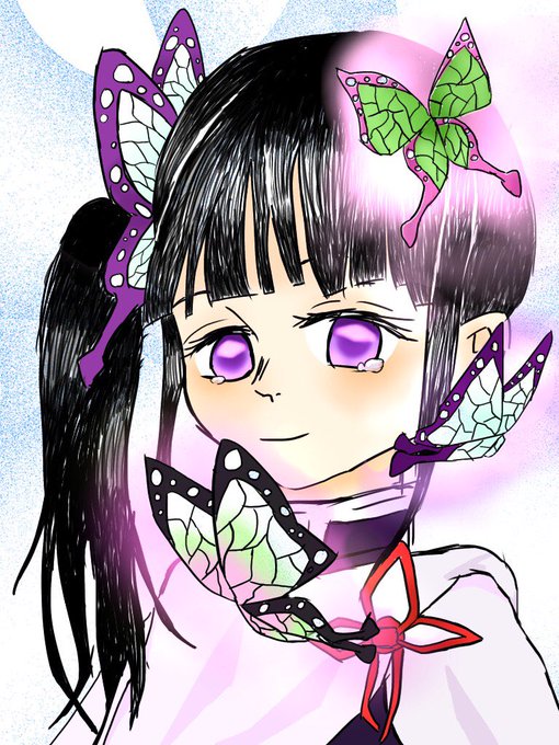 🤡メリメリ太郎🤡さんがTwitterに投稿した栗花落カナヲ(鬼滅の刃)のイラスト。