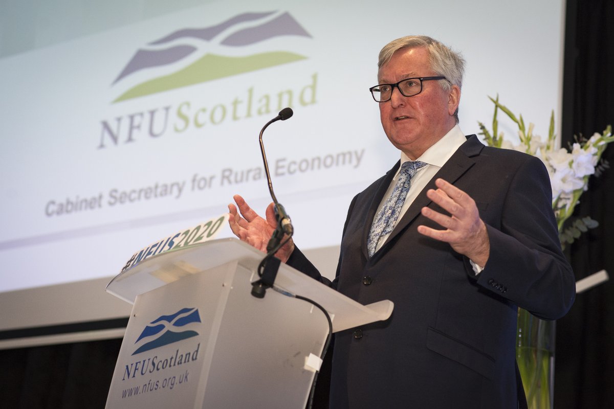 PhilipCaseFW's tweet photo. . @FergusEwingMSP said ex-Defra sec @MichaelGove promised legislation in the #AgricultureBill to ensure equivalence of UK foods standards.
But since #Brexit it's now a "free for all", Mr Ewing says, & #US is primed to flood our markets with cheap food. #nfus2020 #tradedeal https://t.co/3be3m9PUvR