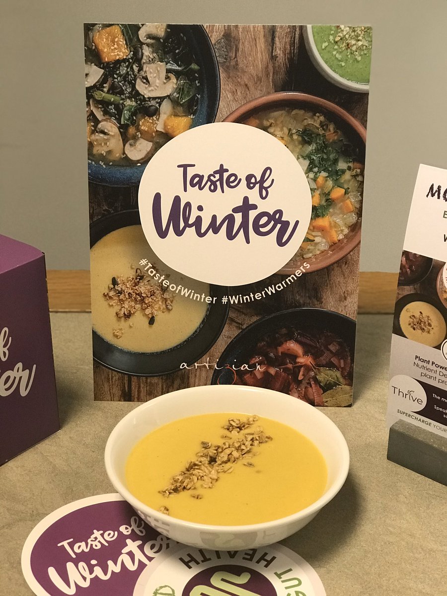 DevilMinx's tweet photo. Home made #moodfood Coconut &amp; Turmeric Split Yellow Pea Soup with Savoury Granola @ArtizianCaters head office. #tasteofwinter #winterwarmer #eatwellatwork #seasonallarder 👍🏼👍🏼👍🏼 https://t.co/gumWSQ4hoL