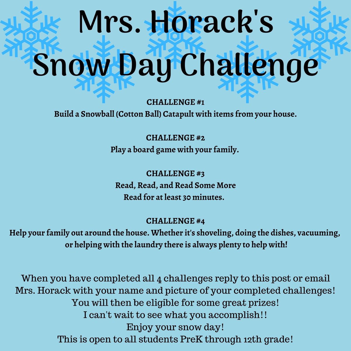 AmyHorack's tweet photo. I can’t wait to see what my Sackets kids come up with!! https://t.co/jAjDZ2fcFf