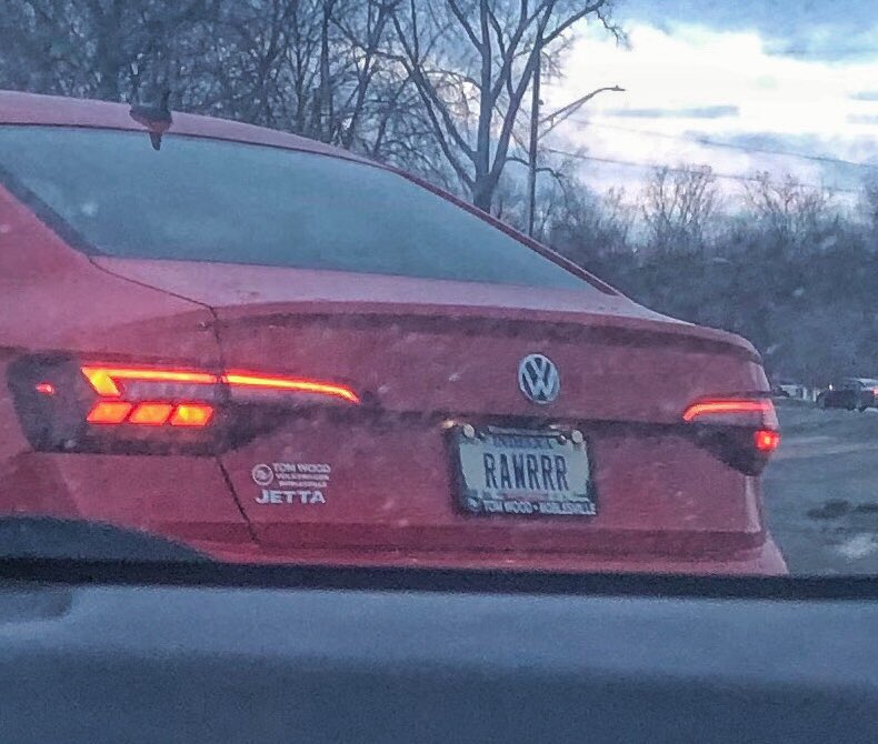 TheWorstPlates's tweet photo. I love when a Volkswagen tells me it loves me in dinosaur XD

Thanks @spunkyspunt !!! https://t.co/6cFppHR3lN