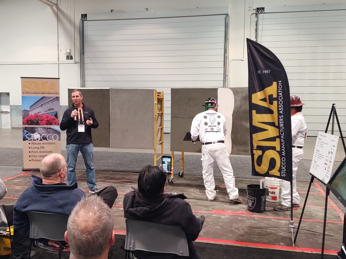 MasterWallInc's tweet photo. Master Wall® was proud to support and participate in the Stucco Manufacturers Association (SMA) venue and presentations at World of Concrete this week in Las Vegas. Please visit our Cemplaster Fiberstucco page at https://t.co/lWH1HMBAxN.
#masterwall #SMA #WOC #stucco #architects https://t.co/29IP6ANaIo