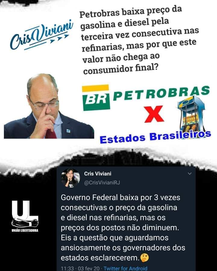 DamascenoNeli's tweet photo. @Orgulho38 @Jouberth19 @wilsonwitzel Por nada, Tmj. 🇧🇷 
Pega este. 
#ZeraICMS Governador @wilsonwitzel se aínda deseja seguir na política, talkey? https://t.co/AEtARA7vkq