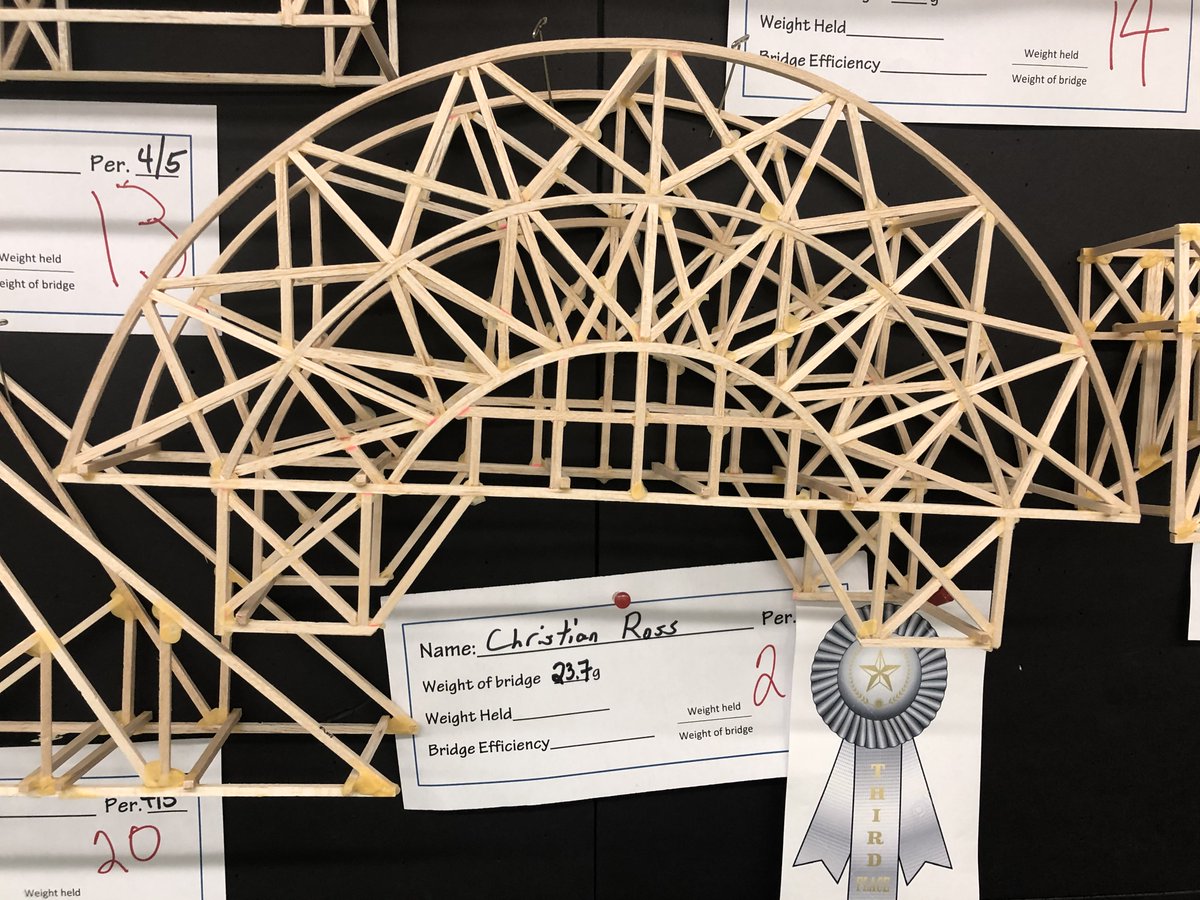 Class Favorites!  Students voted these the best designed and potentially the strongest!  Only time will tell. #obhs #SeptaOldbridge #obSupCitandino #fazio