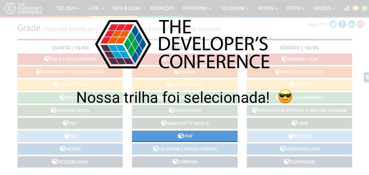 phpmg's tweet photo. Pessoal! Vai ter trilha de PHP no TDC BH 2020!!! 👏
https://t.co/8Py2jpJCXa

Vamos mostrar o poder da linguagem em um dos maiores eventos relacionado a desenv. de software no Brasil!

Quer palestrar? O C4P está aberto at�� domingo dia 09/02! Saiba mais: https://t.co/zMB6o4hnNO https://t.co/EqpPAMGBg0