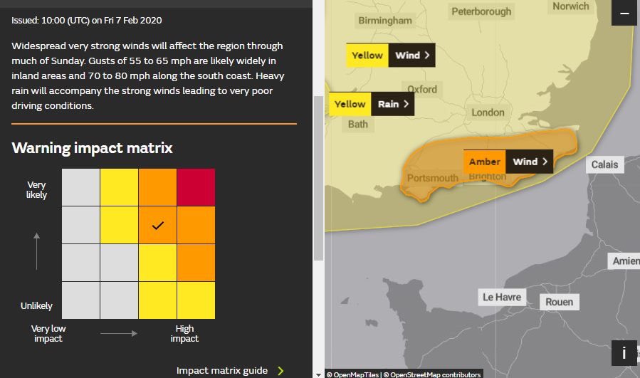 K_S_A_R's tweet photo. With #StormCiara coming @metoffice have issued an amber warning for Kent on Sunday

Please keep away from the coast, as it puts volunteers in danger when rescuing you. 

Driving conditions will also become treacherous, please don’t travel unless in an emergency. #amber https://t.co/QXKebn5nNH