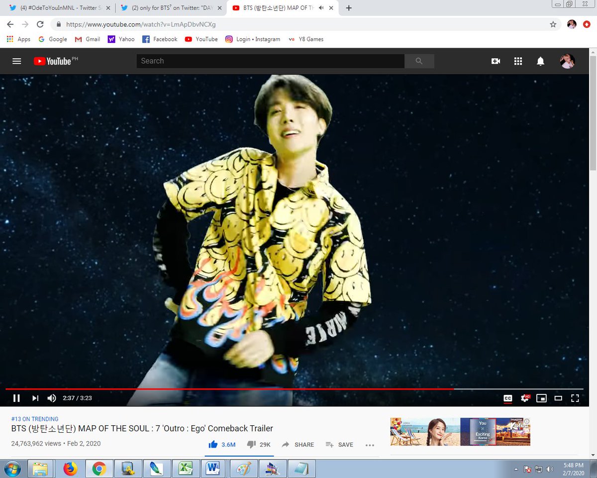 LOUDERTHAN80MBS's tweet photo. @BTS_twt 200107 [fifth day] — #Team🐙 #StreamingPHarty

#MAP_OF_THE_SOUL_7 #EgoIsComing #EGOComebackTrailer @BTS_twt https://t.co/L9qEODOO5s