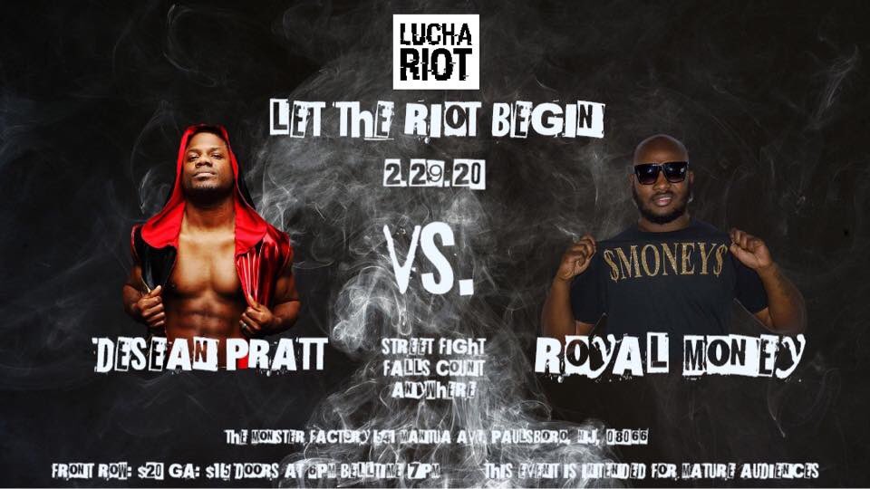 LuchaRiot's tweet photo. Are you ready for a f*cking #Riot
Here’s just a few of the matches taking place at #LetTheRiotBegin on 2.29 in Paulsboro, NJ. Link for tickets is pinned on our profile.
#ProWrestling #LuchaRiot https://t.co/tKW7ahtJQv