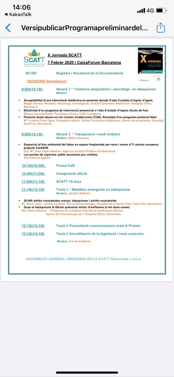 reuma_santpau's tweet photo. La importància del tabaquisme en l’etiopatogènia, pronòstic i complicacions de l’artritis reumatoide. Dr. @cesardiaztorne a la #scatt2020 de la @scattsocietat. https://t.co/VTkgrtjOP0