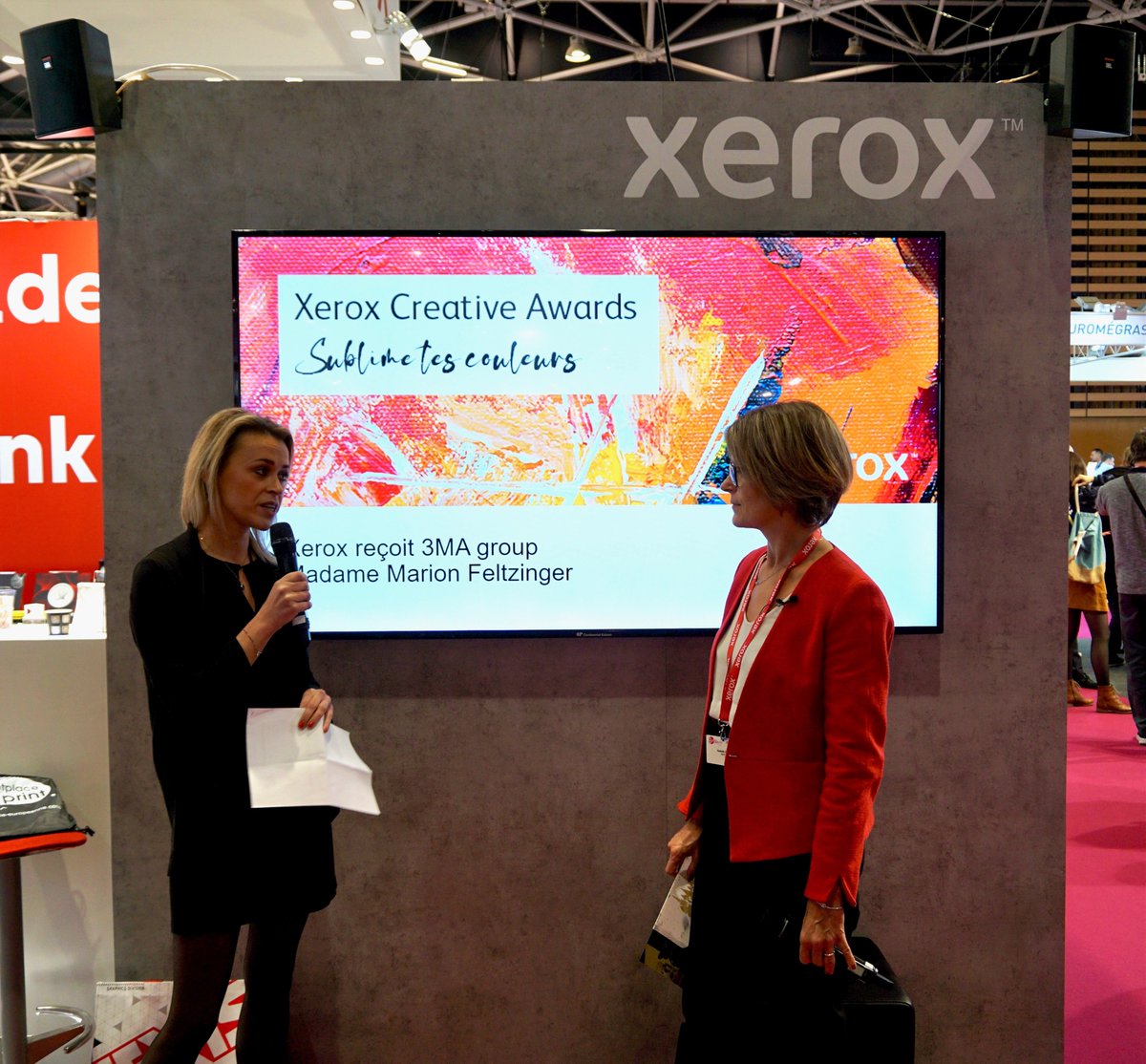 Retour sur l’édition 2020 du salon 🖨️ <a href="/Salon_CPrint/">Salon C!Print</a>.
Marion , notre Responsable #Marketing 💡, a été interviewée sur le stand <a href="/Xerox/">Xerox</a> pour mettre en avant notre expérience suite à l'acquisition d'#imprimantes Xerox Iridesse (📝un article de #blog est à venir 🔜).
#event #print
