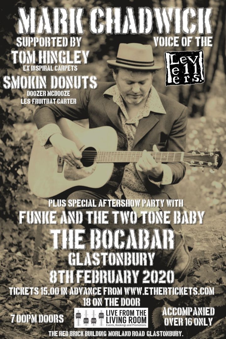 redbrickglaston's tweet photo. We're super excited to be welcoming #MarkChadwick plus Tom Hingley, Smokin' Donuts and Funke and the Two Tone Baby to the Red Brick stage tomorrow! https://t.co/mmz6HkAEAy