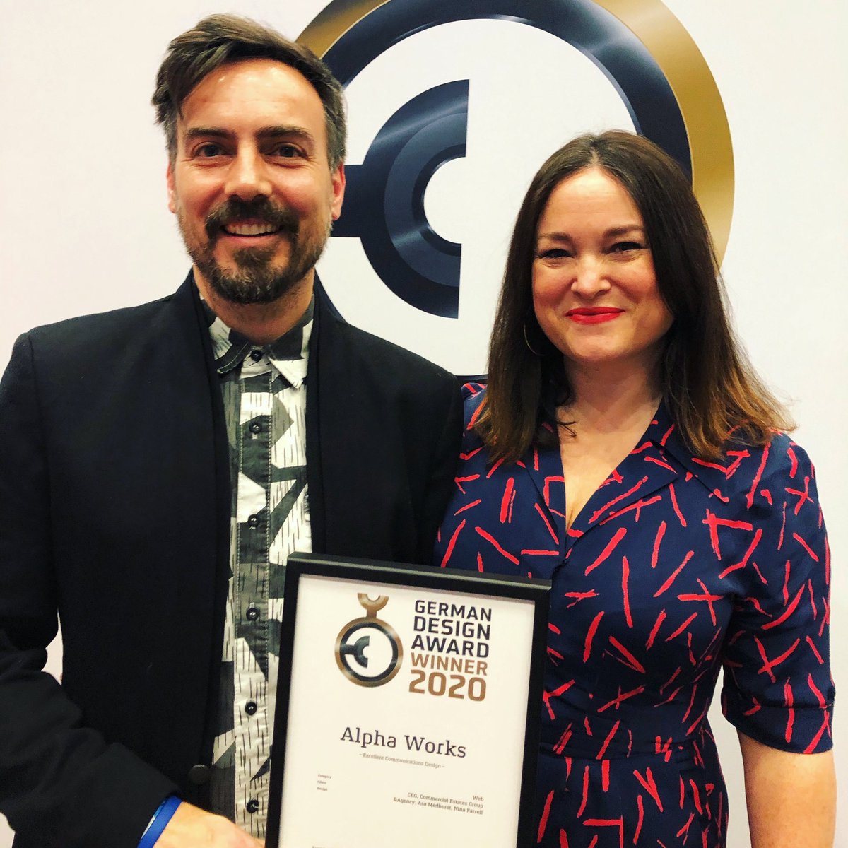 We’re at The German Design Awards in #frankfurt Winner for excellent communication in Web Design for our website for <a href="/alphaworksB1/">Alpha Works</a> awarded by the @DesignInGermany