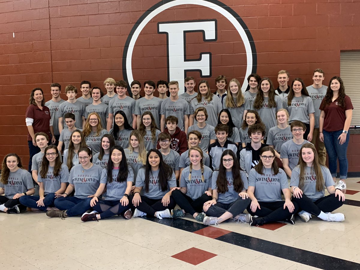 FHSAdmiralsSwim's tweet photo. FHS REBEL swimmers 2019-2020 https://t.co/pGuZjNHQYa