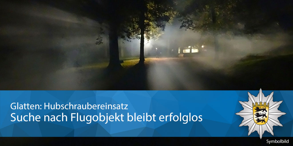 PolizeiPF's tweet photo. +++ #Glatten - Hubschraubereinsatz nach Hinweis auf Flugobjekt +++
Trotz #Einsatz eines Polizeihubschraubers 🚁 ist die Absuche eines Waldgebiets nach einem #Flugobjekt 👽🛸🖖 negativ verlaufen.
Hier geht's zur PM: https://t.co/0yBE9OOjT8
Eure #Polizei #Pforzheim https://t.co/lCB0XUBNTJ