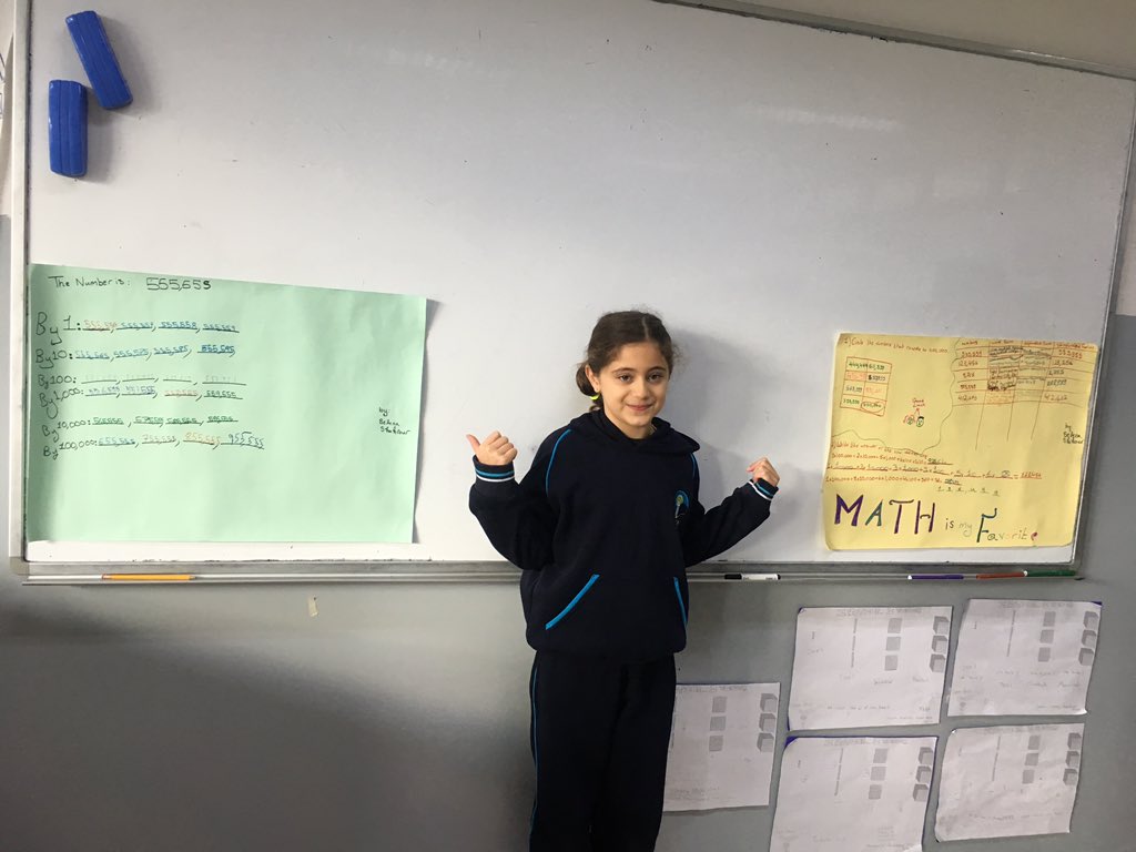 NadiaBizri's tweet photo. Enjoying the mathematical games prepared by Grade 3 learners related to Numbers! #MathExcitement #ThinkingFurther #MakingConnections @HenaineSamia @Hhhsinfo @dina_jradi https://t.co/BGKHv45Twi