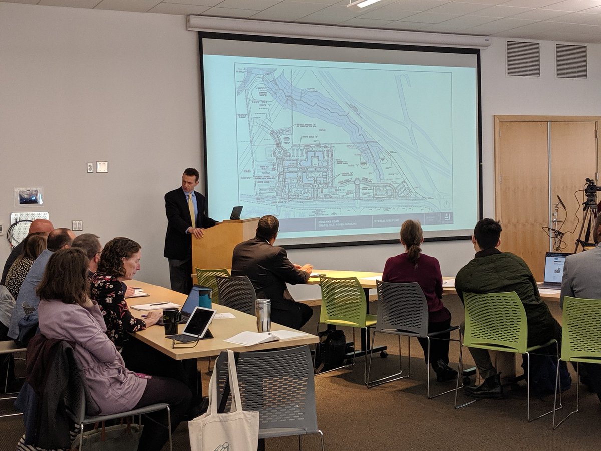 TOCHMayorOffice's tweet photo. #ChapelHill Council Committee on Economic Sustainability hearing update on @CarawayVillage progress and plans for Phase Ii.  #retail #affordablehousing #EVcharging @EconDevCH @chapelhillgov https://t.co/2Ua5sB8WU3