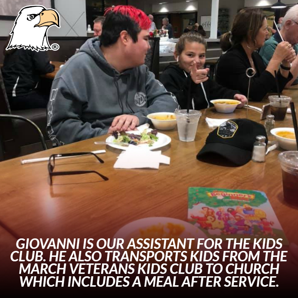 Giovanni is fun, kind and has great leadership skills with the children. We care that the children have a place to live, clothes and food but also care about their hearts and souls.

🌐 theapo.org

#apo #america #patriotic #patriot #veterans #youth #love
