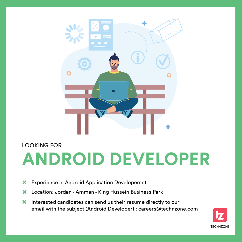 technzone's tweet photo. We are expanding our team, and looking for new talents:
#Android Developer
Mobile UI/UX #Designer
Full Stack Developer #nodejs #netcore #angular
submit your CV with the position title as a subject to careers@technzone.com
#technzone #amman #hiring
#jobs #vacancies https://t.co/oIVYN53upX