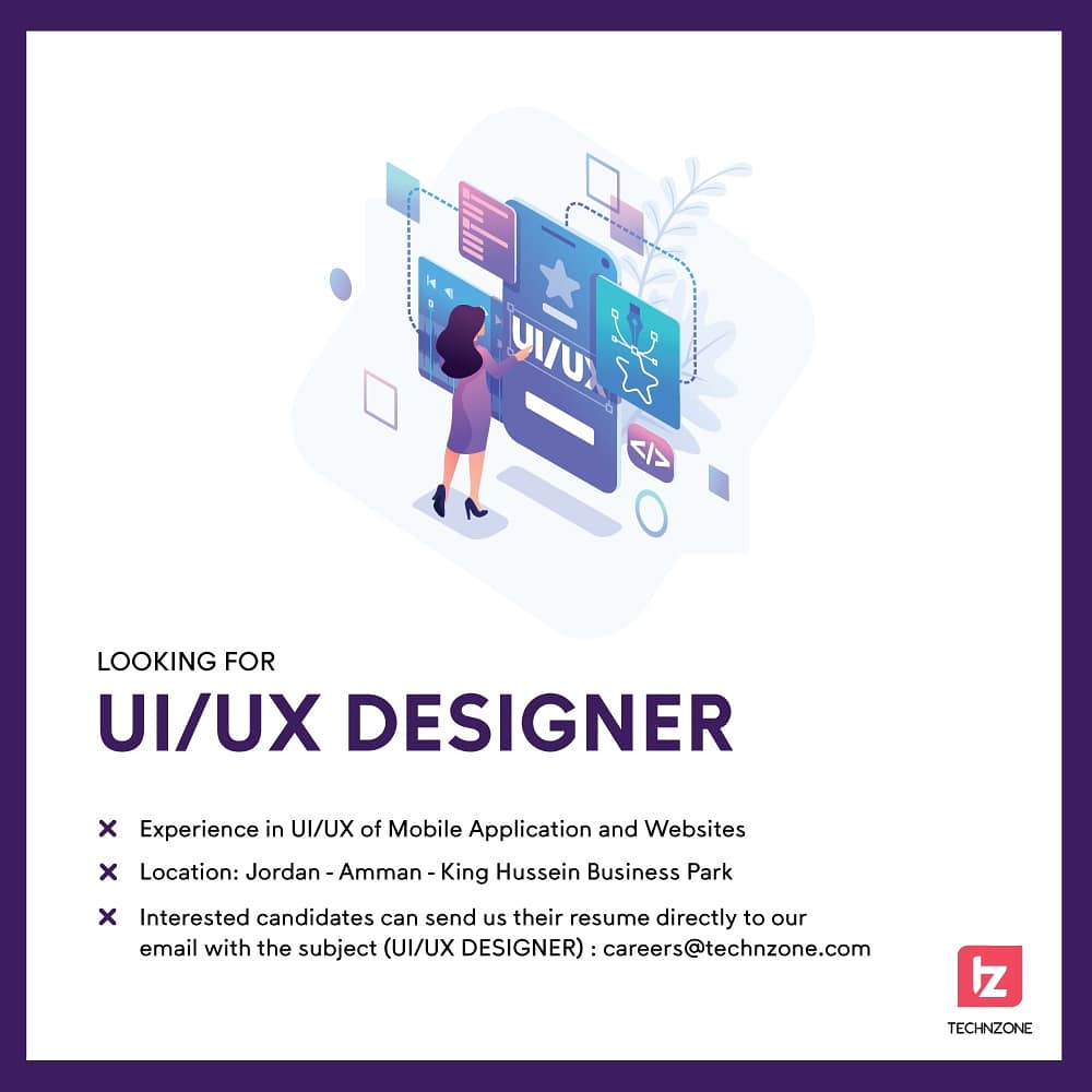 technzone's tweet photo. We are expanding our team, and looking for new talents:
#Android Developer
Mobile UI/UX #Designer
Full Stack Developer #nodejs #netcore #angular
submit your CV with the position title as a subject to careers@technzone.com
#technzone #amman #hiring
#jobs #vacancies https://t.co/oIVYN53upX