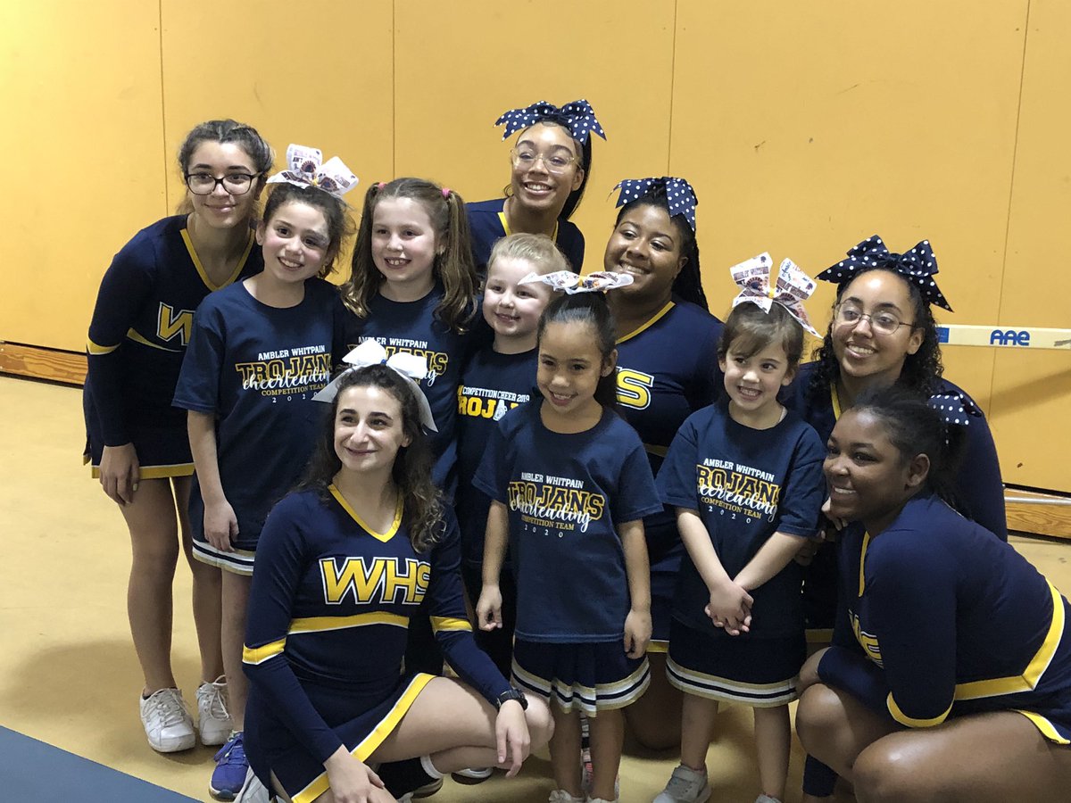 wisscheerteam's tweet photo. Ambler Trojans Cheerleaders joined us at our basketball game last night. So much fun and appreciate the support from our Future Trojans in the making. #GoWiss #FutureTrojans #cheerleadersofthefuture https://t.co/jc3GOZVyKc