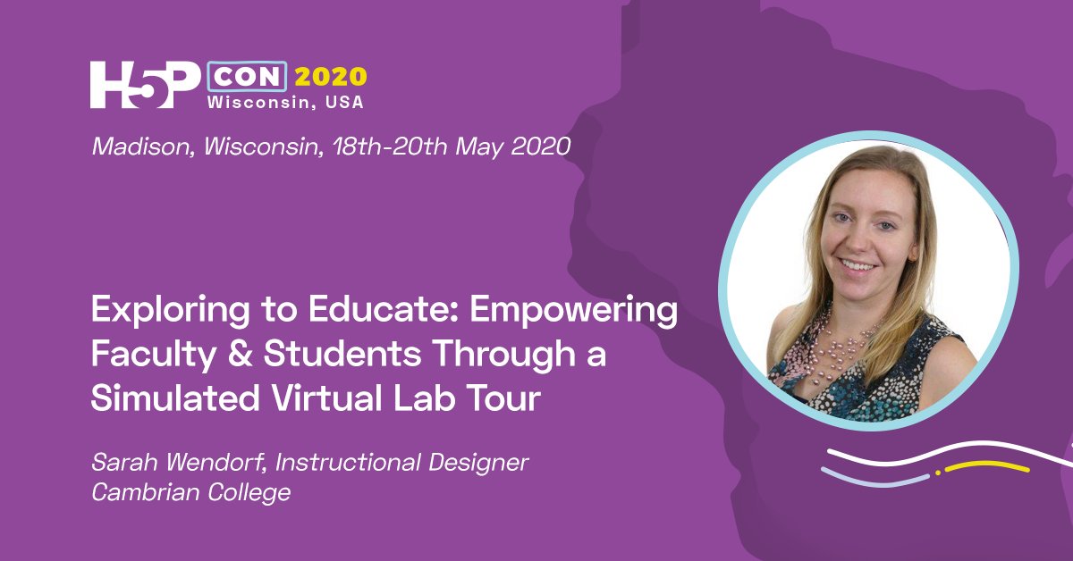 H5PTechnology's tweet photo. Create simulated lab tours with H5P! Sarah Wendorf and Jeffery Tranchemontagne from Cambrian College will share how they used a 360 camera and Virtual Tour to create a virtual lab. #H5PCon2020 https://t.co/ioR7OWx4xS https://t.co/cBywWZYQWI