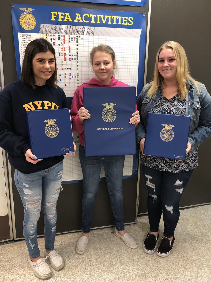 FfaPlains's tweet photo. Congratulations to these three young ladies for earning a gold rating for each of their officer books. They will be walking across the stage at State Convention in May to be recognized for their hard work! Morgan Rowe Secretary, Hayden Howard Reporter, Alyson Petee Treasurer. https://t.co/CNK0elxxsP