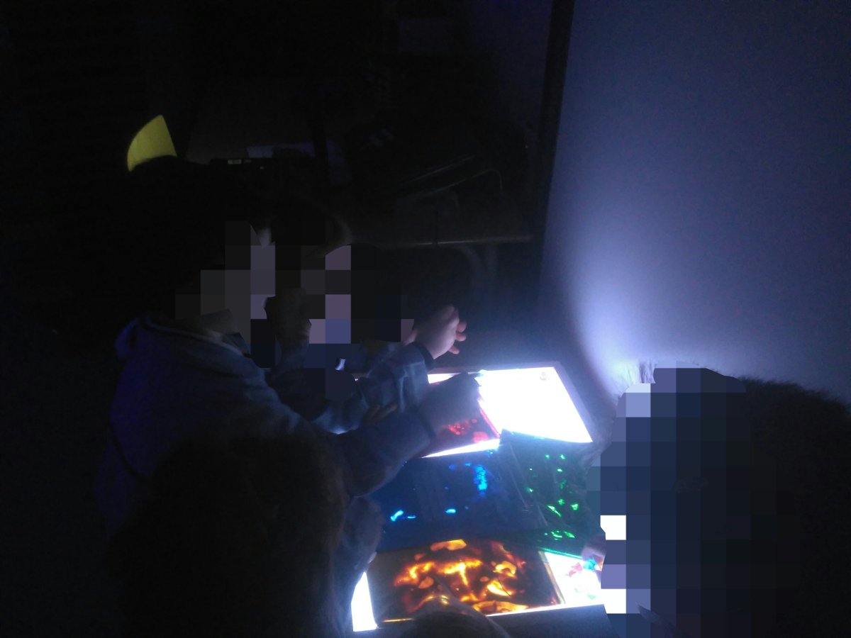 In 3 years we enjoyed playing with black light!