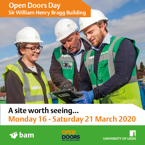 JohnPhillipsBAM's tweet photo. Book a place on a @BAMConstructUK Site Tour of the @UniversityLeeds Sir William Henry Bragg Building Site, taking place Monday 16 - Saturday 21 March. Book here: https://t.co/KDqyoyTv8U @UoLCampusDev @OpenDoorsWeek @LCB_Building @leedscitycoll @ENAbleFutures @LeedsCC_News https://t.co/C6gj8CJaKV