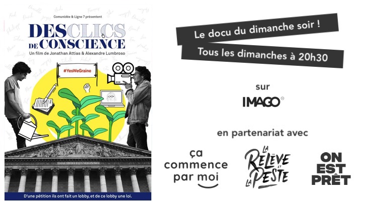 Le documentaire "Des clics de conscience" arrive en libre diffusion sur imago. Ne manquez pas la première diffusion ce dimanche à 20h30 en présence de l'équipe du film.

imagotv.fr/le-docu-du-dim…

#dcdc_live