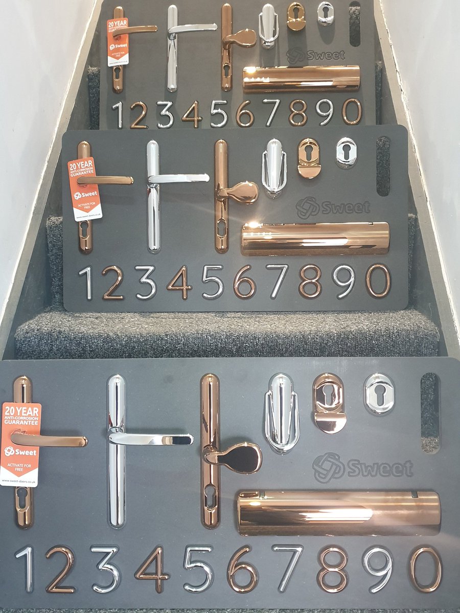 ChoiceFrames's tweet photo. Thanks to @Mikeybiker856 and @BrisantSecure, we now have a sweeeeeet weekend lined up. 3 boards for our 3 branches showing the @sweethardware range. We also sell @UltionLock cylinders & @LockLockSecure handles. #Choice #SweetChoice #Gloucester #Swindon #Bridgwater https://t.co/C8n8EZeaQq