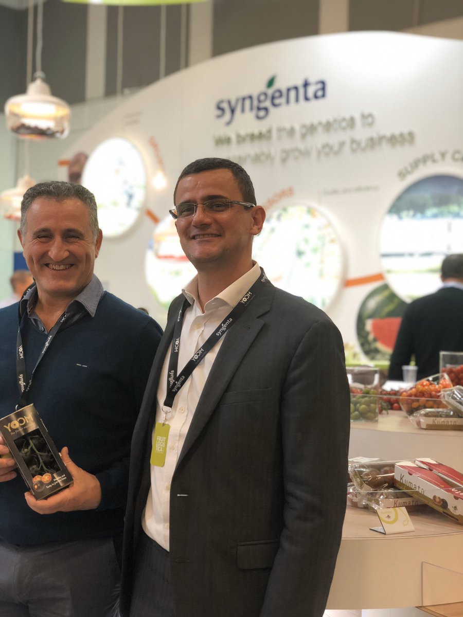Thank you, thank you! YOOM™, our purple cocktail tomato, is recognized as an outstanding innovation. We're #SyngentaProud of our #SyngentaVeg team - from our Breeder Luis Ortega in 🇪🇸 to our marketing team - we're proud to accept the Fruit Logistica Innovation Award! #FruitLog20