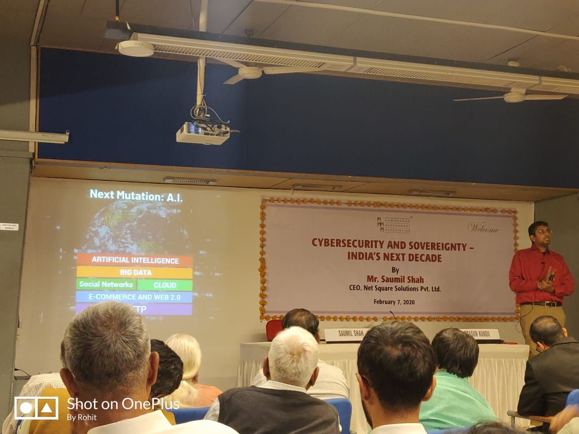 NSConclave's tweet photo. Cybersecurity and Sovereignty - India's Next Decade an open lecture by Saumil Shah (@therealsaumil)
#NSConclave #CyberSecurity #NetSquare https://t.co/Q6E0ESt4DS