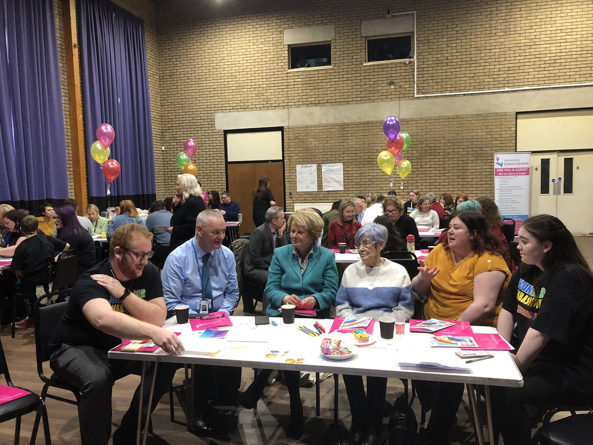 EACarers's tweet photo. Young Carers launch is in full swing and as well as some amazing and moving performances and sharing of young carers lived experiences, there are some meaningful conversations taking place around the room. https://t.co/pRfcScaKqX