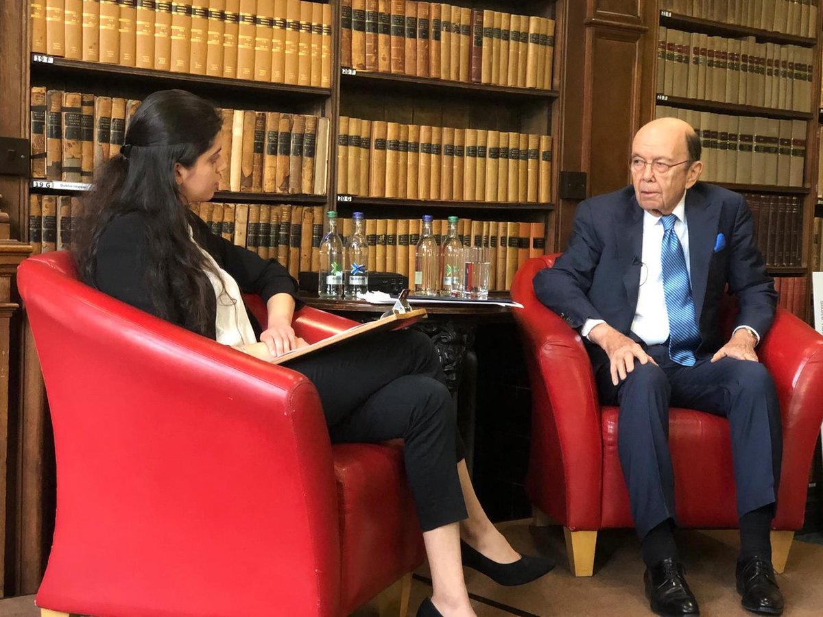 Yesterday, U.S. <a href="/SecretaryRoss/">Sec. Wilbur Ross</a> of <a href="/CommerceGov/">U.S. Commerce Dept.</a> discussed U.S.-UK trade at <a href="/OxfordUnion/">Oxford Union</a>, highlighting the potential for our #SharedProsperity: “The new arrangements will bring our economies closer together, not further apart."