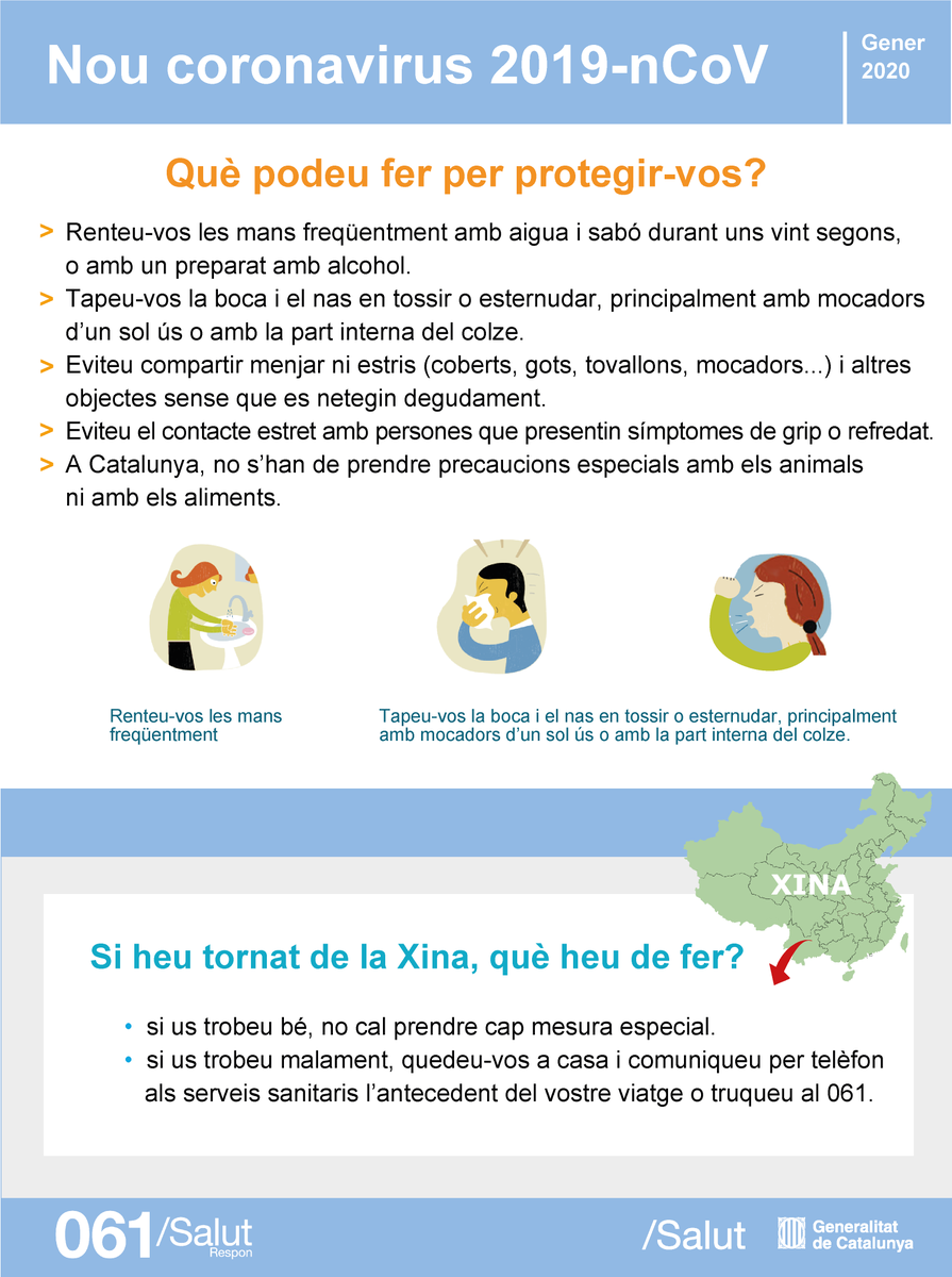 salutcat's tweet photo. ❓Què és el #coronavirus 🦠
❓Com ens pot afectar
❓Quins símptomes presenta
❓Com es pot prevenir

Preguntes i respostes sobre el nou coronavirus #2019nCoV ⏩ https://t.co/zSIdzNzej7 https://t.co/YDDfxrwyyq