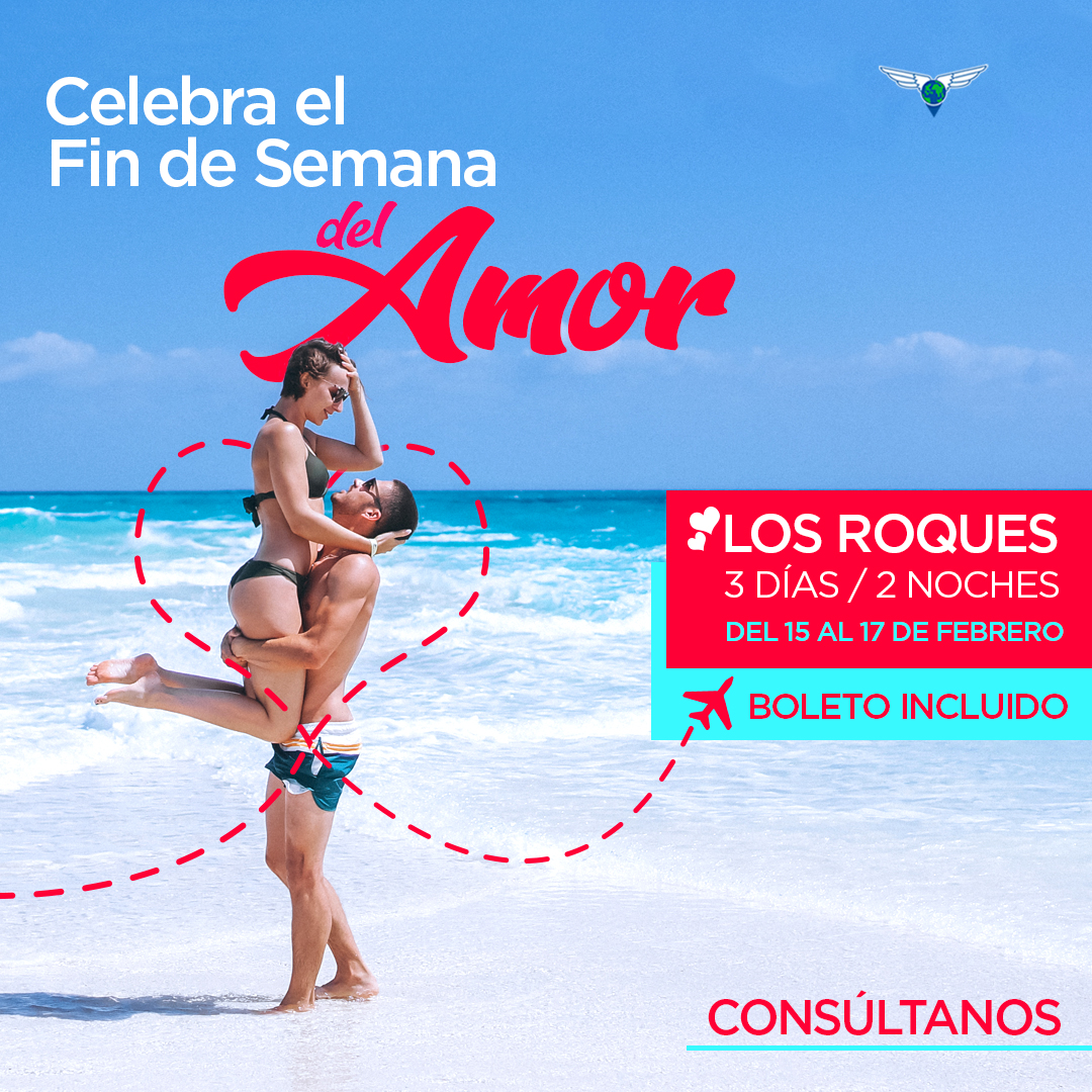 ¿Quieres vivir un Fin de Semana espectacular con esa persona especial en #LosRoques ? ❤🏖#Enamorados #Febrero #viaje 
·
·
·
¡Consúltanos!